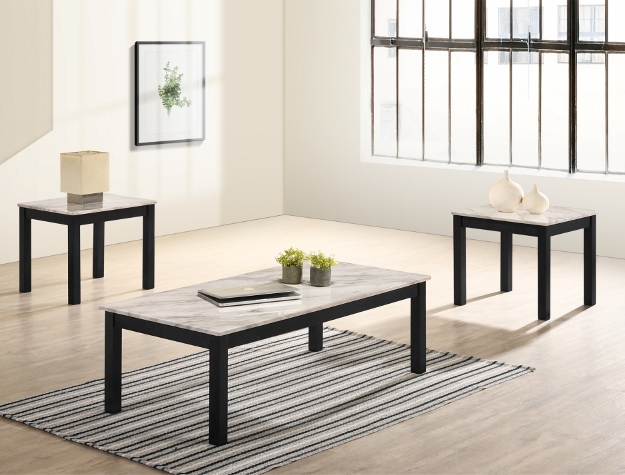 4167 THURNER WHITE MARBLE SET