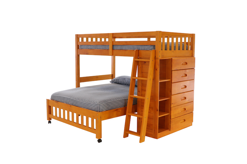 2105 Honey Twin Over Full Loft Bed