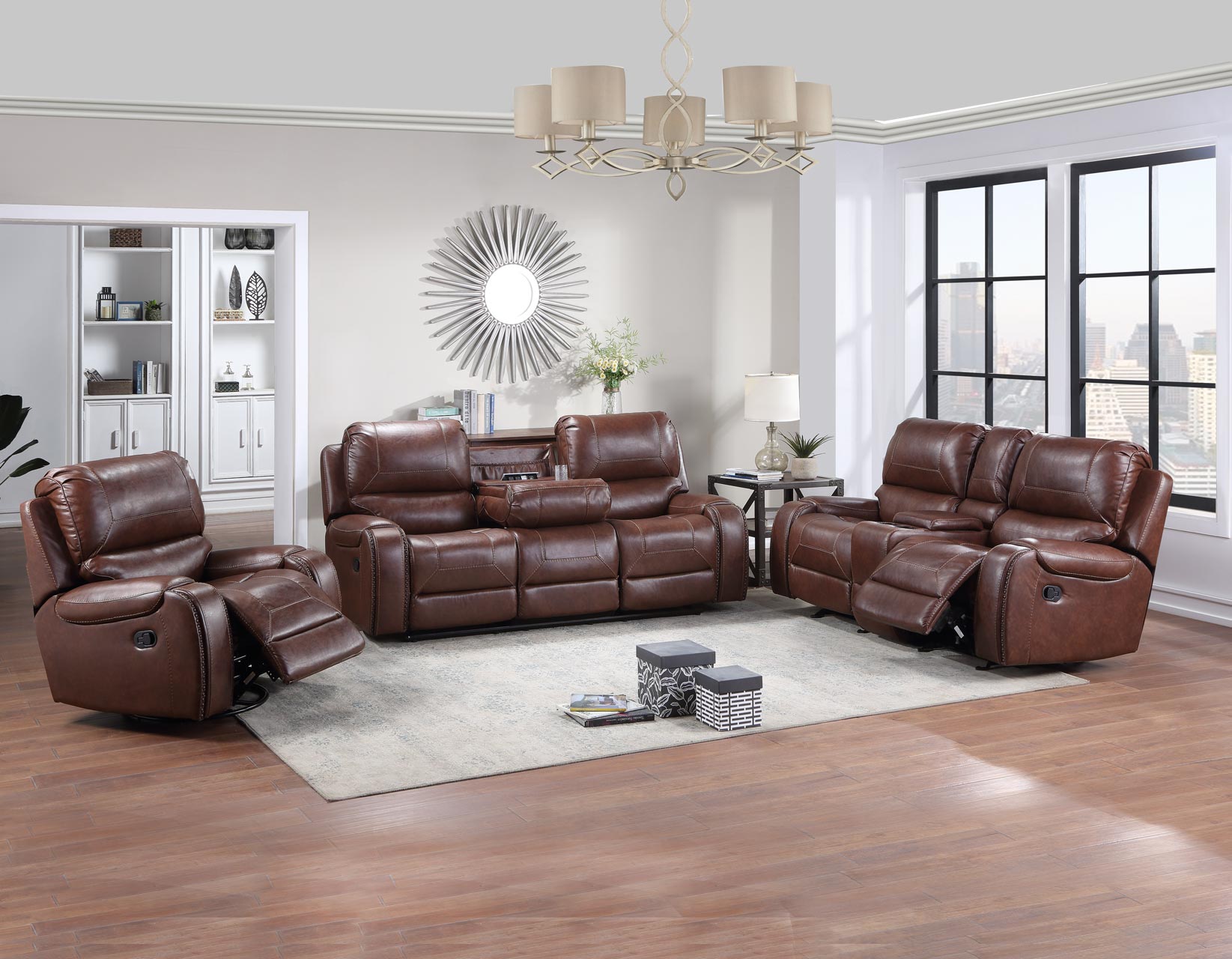 keily brown reclining sofa