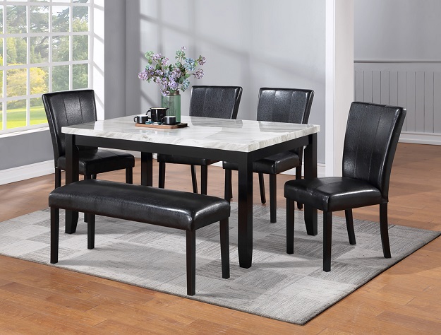 2221 FERRARA DINETTE WHITE/BLACK