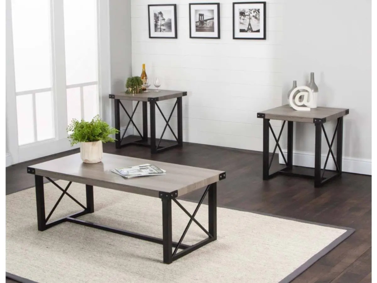 SAGE 3PC COFFEE AND END TABLES