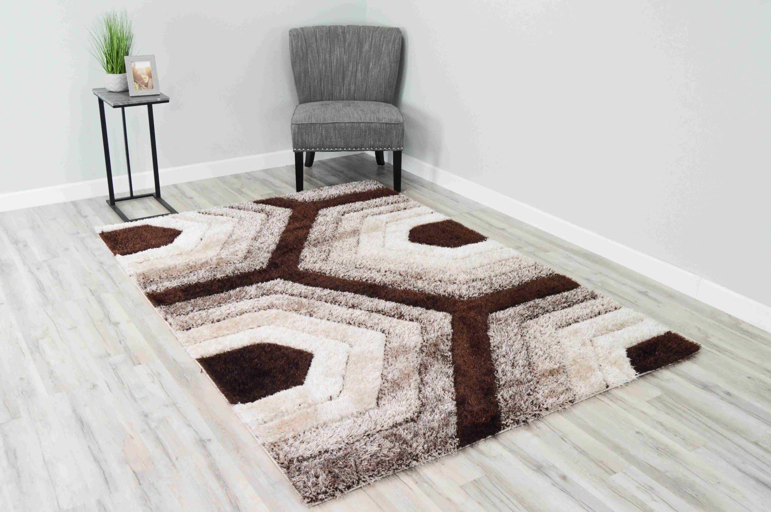 6485 BROWN 4D SHAGGY Rug