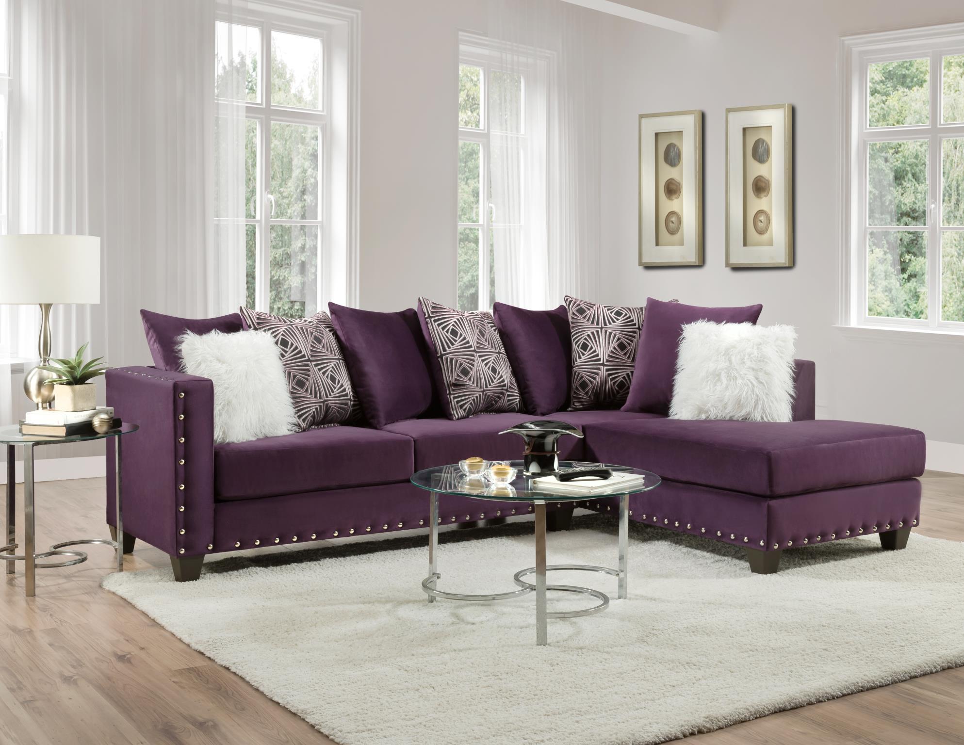 4176 MELON PURPLE SECTIONAL Image