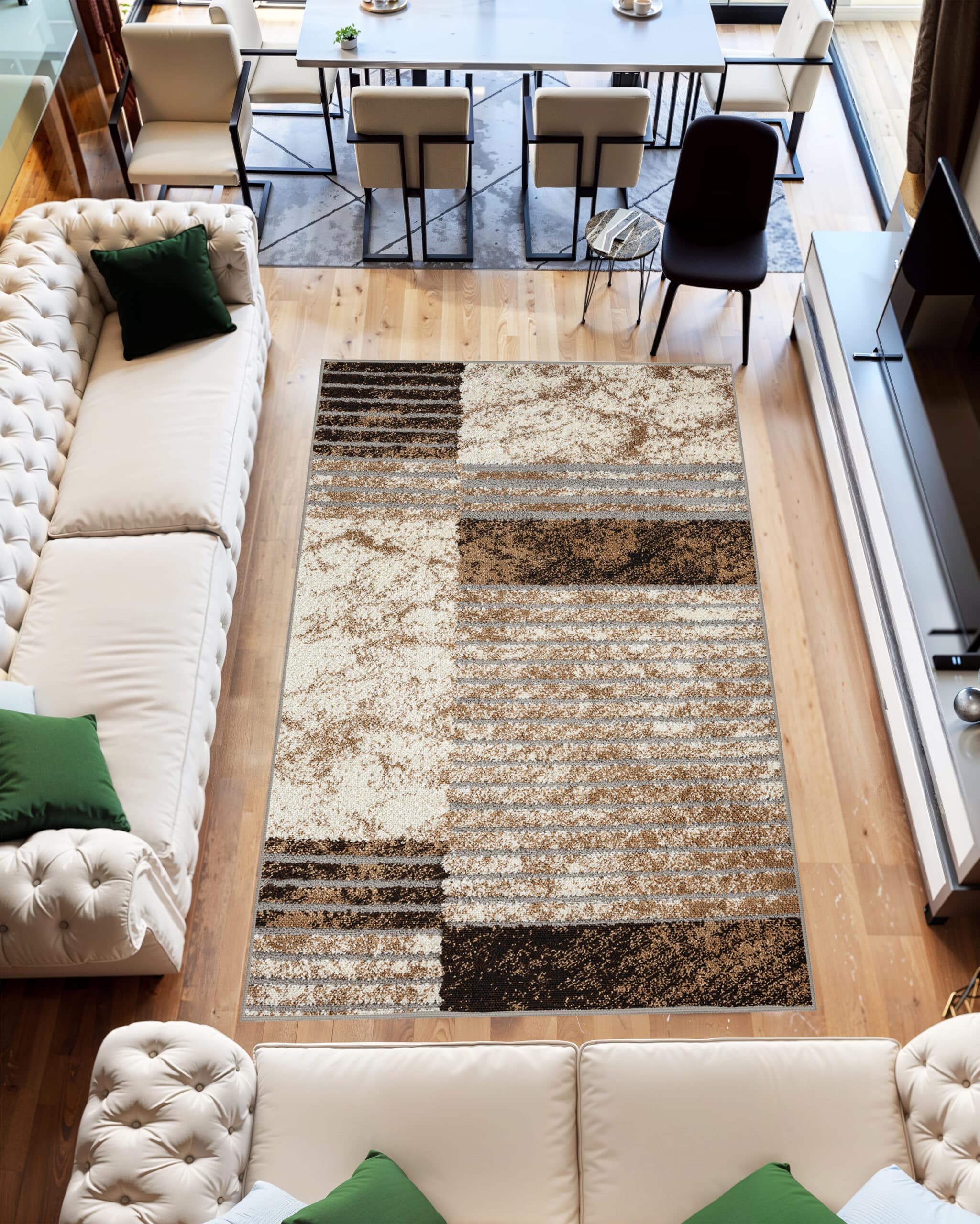 1526 INFINITY SHAGGY RUG BEIGE 1526 - 5x8