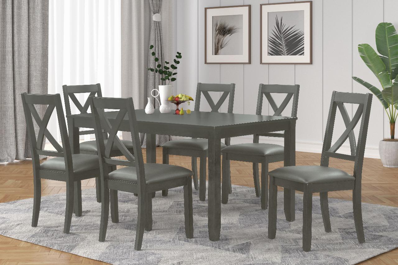 D396 ORLANDO GREY 7PC DINETTE Image