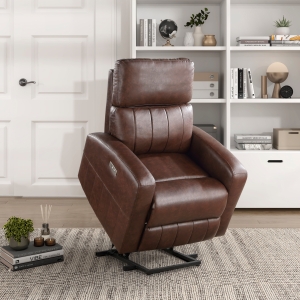 9424 BROWN WHEATON POWER LIFT RECLINER Image