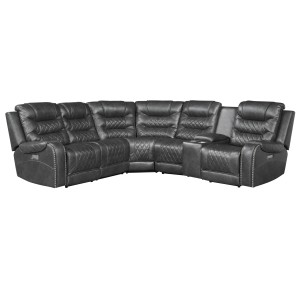 9405 PUTNAM GREY POWER RECLINING SECTIONAL Image